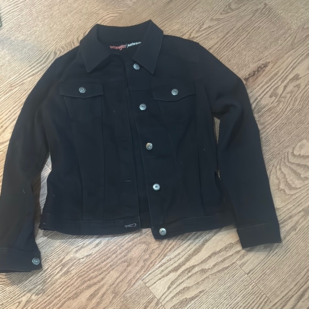 Wrangler Jet Black Button-Up Jacket